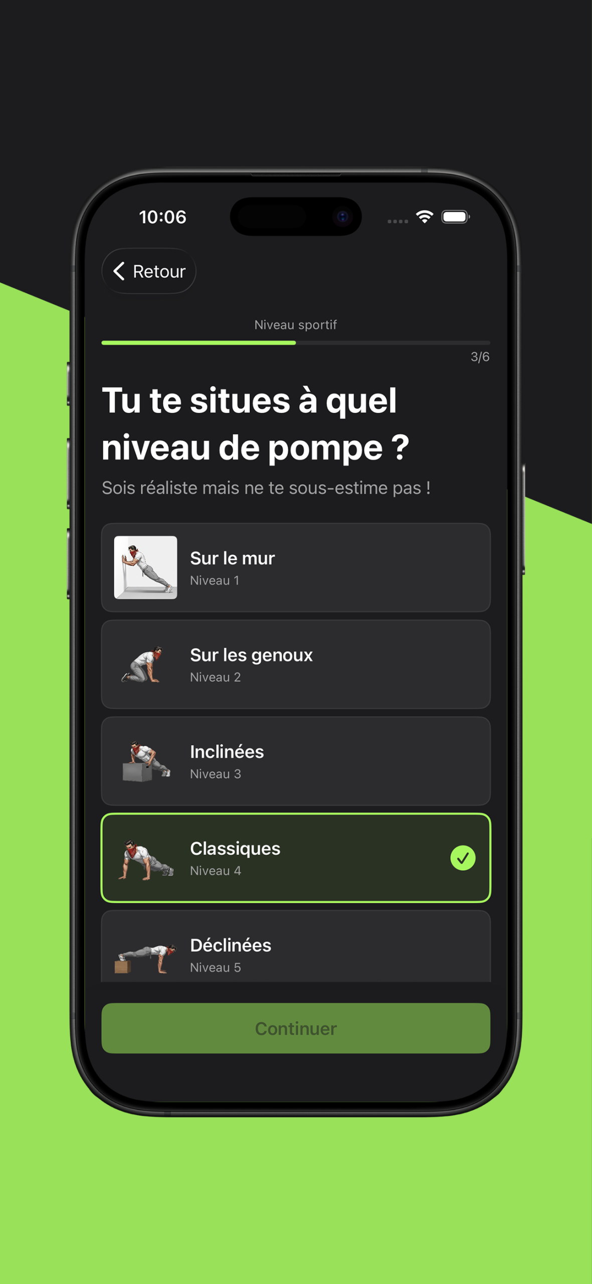 App onboarding screen